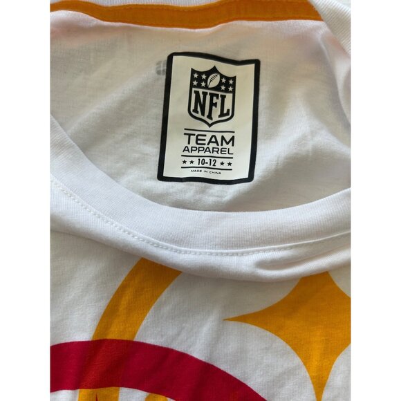 NFL Team Apparal Steelers Youth 10 12 Long Sleeve T Shirt White Cotton Top New - Picture 7 of 8